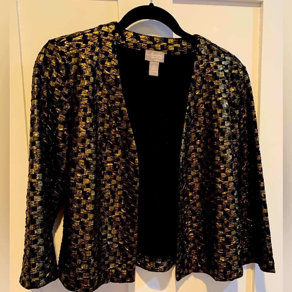 Chicos Black & Gold Jacket